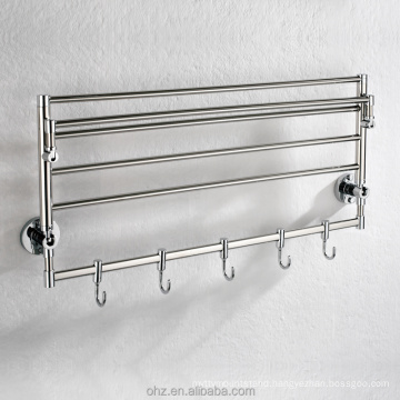 2021 Hotel Style Bathroom Towel Rack Stainless Steel Wall Mounted Toilet Towel Shelf